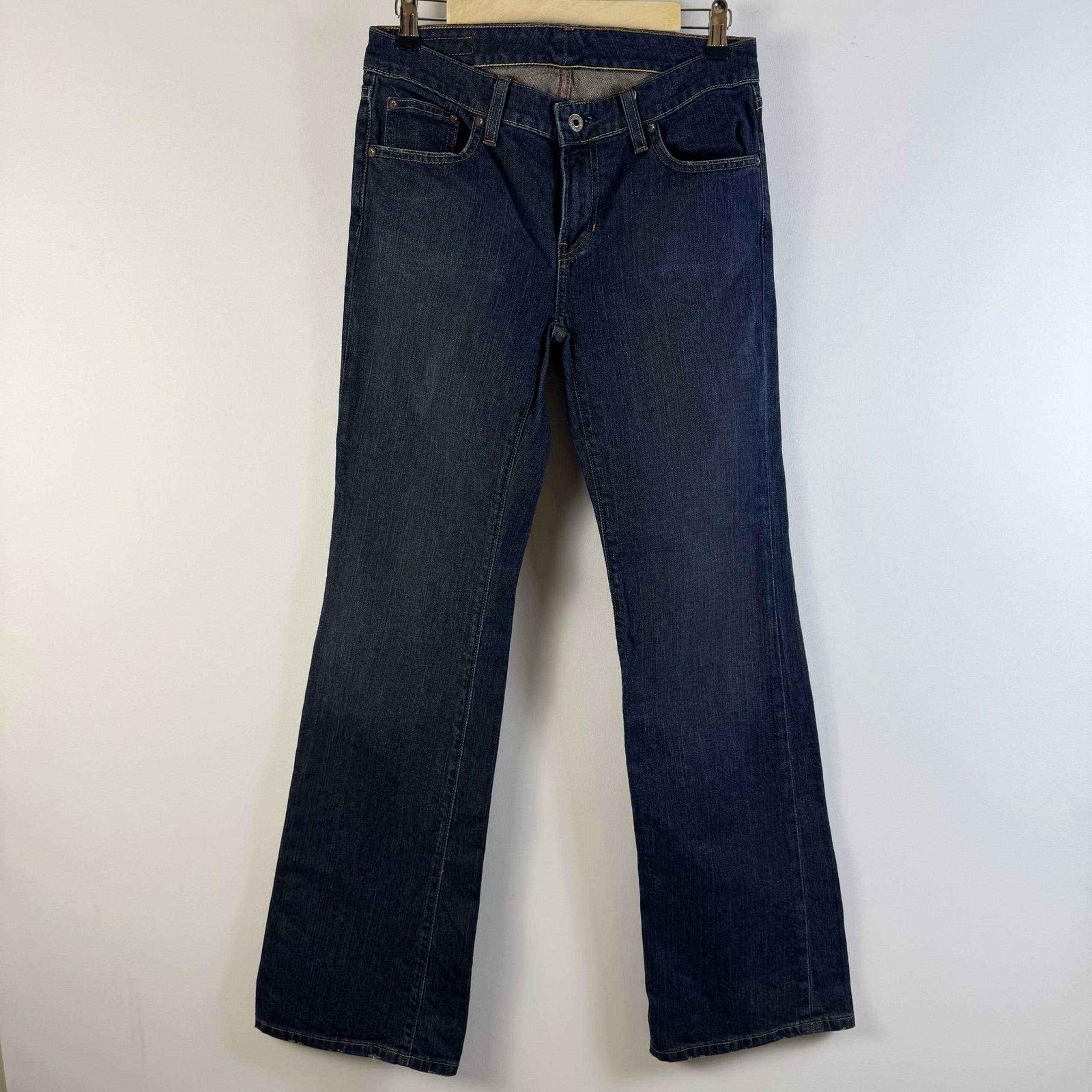 Polo Ralph Lauren Womens Flare Bootcut Jeans Dark Wash Blue Sz 4 32 Inseam Denim