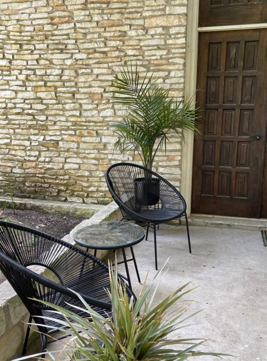 Luxury patio 3 piece dining set 1 table 2 chairs