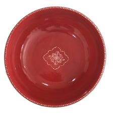 Temp-tations by Tara Swirls and Pearls 4.5 qt. Ovenware Serving Bowl.