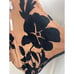 Chico’s NWT Cameo Blooms Triangle Poncho camel with black textured flowers L/XL