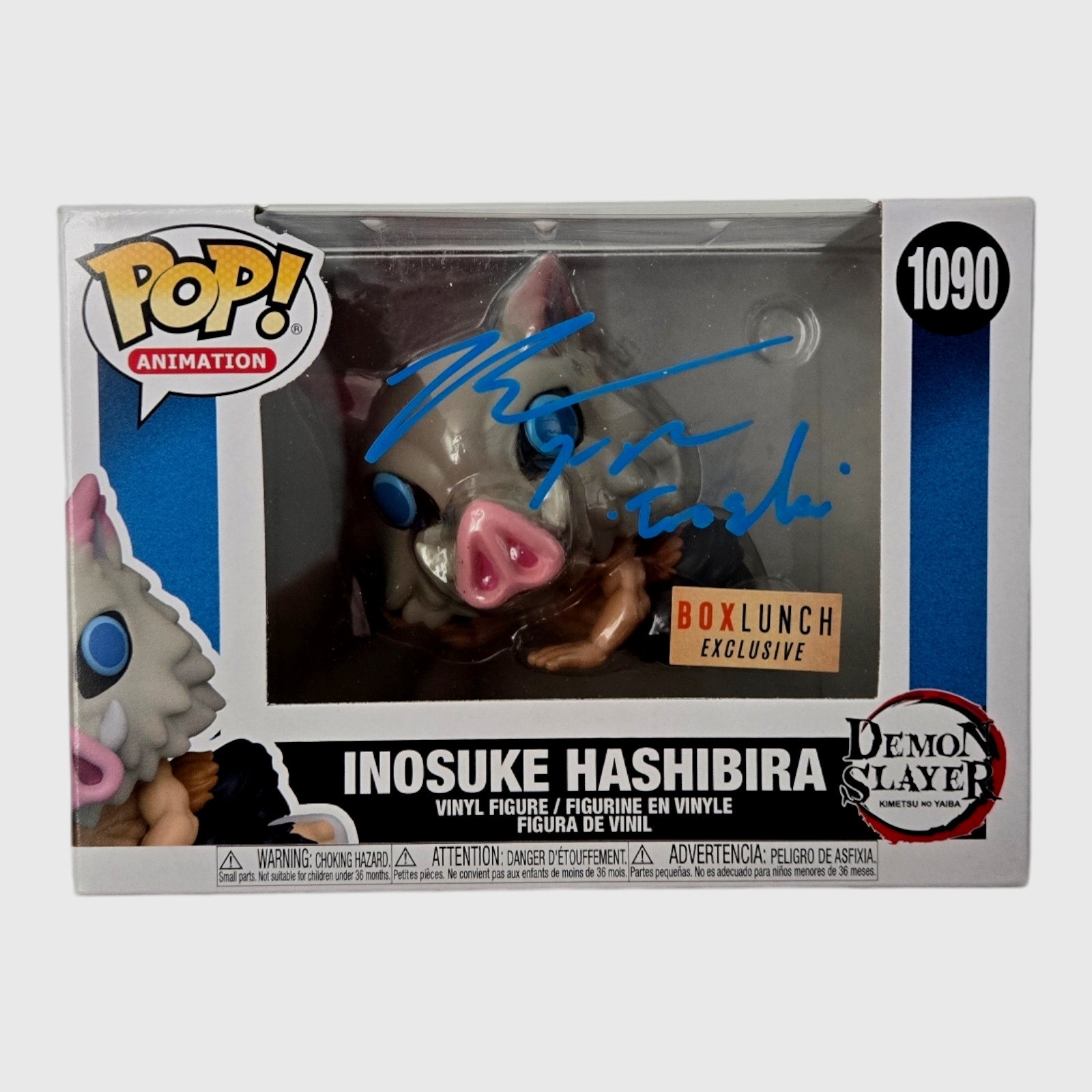Inosuke Signed Funko Demon Slayer Bryce Papenbrook Box Lunch Autograph JSA COA 4