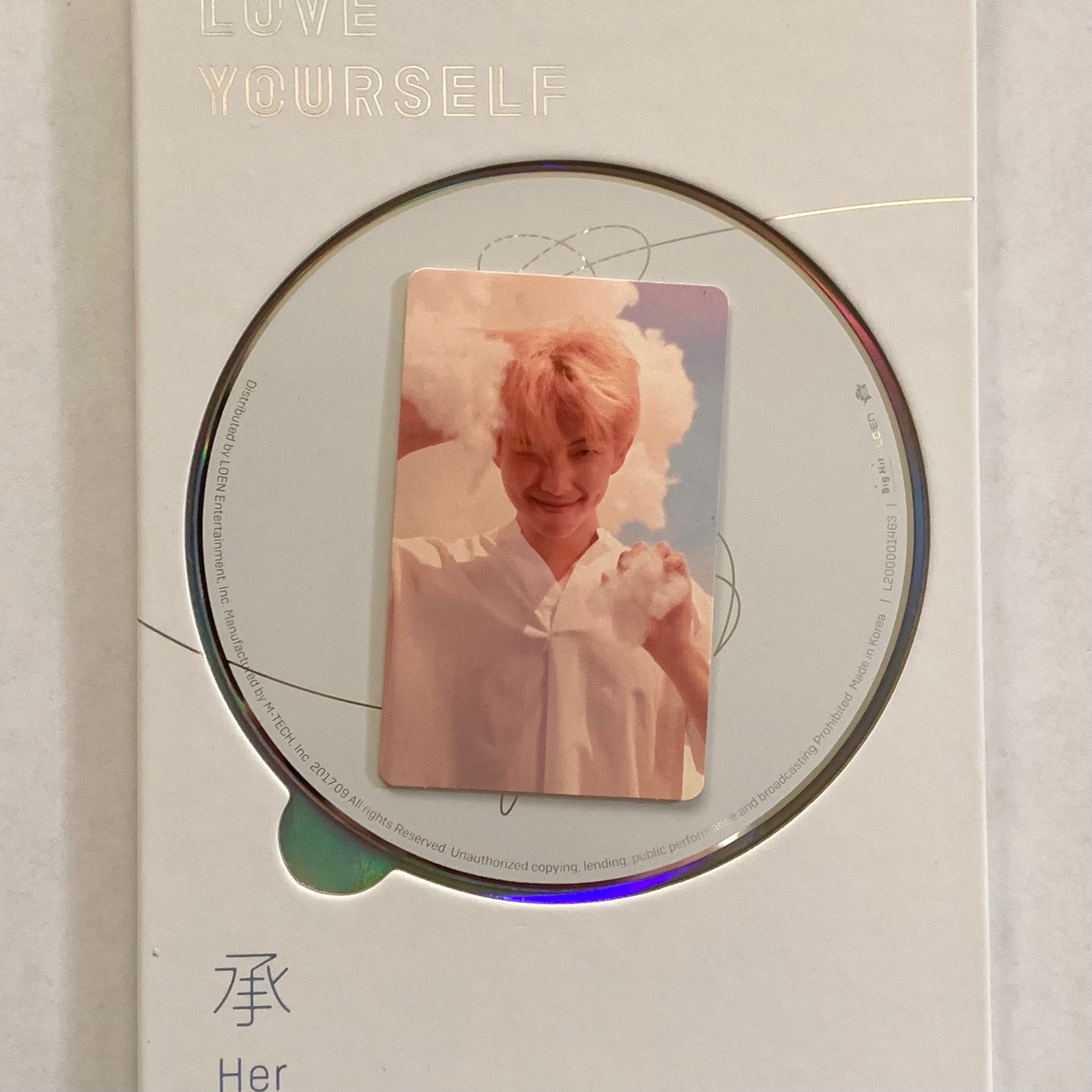 BTS LOVE YOURSELF HER first press album with RM photocard + all inclusions