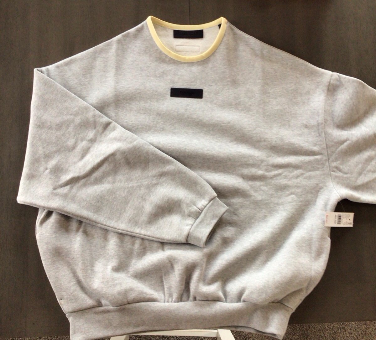 Fear of God Essentials Light Heather Grey Crew Neck Sweatshirt Medium
