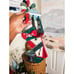 VTG Set Of 3 Patchwork Fabric Wreath, Antique Xmas Mini Stocking & Hallmark 2004