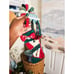 VTG Set Of 3 Patchwork Fabric Wreath, Antique Xmas Mini Stocking & Hallmark 2004