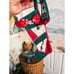 VTG Set Of 3 Patchwork Fabric Wreath, Antique Xmas Mini Stocking & Hallmark 2004