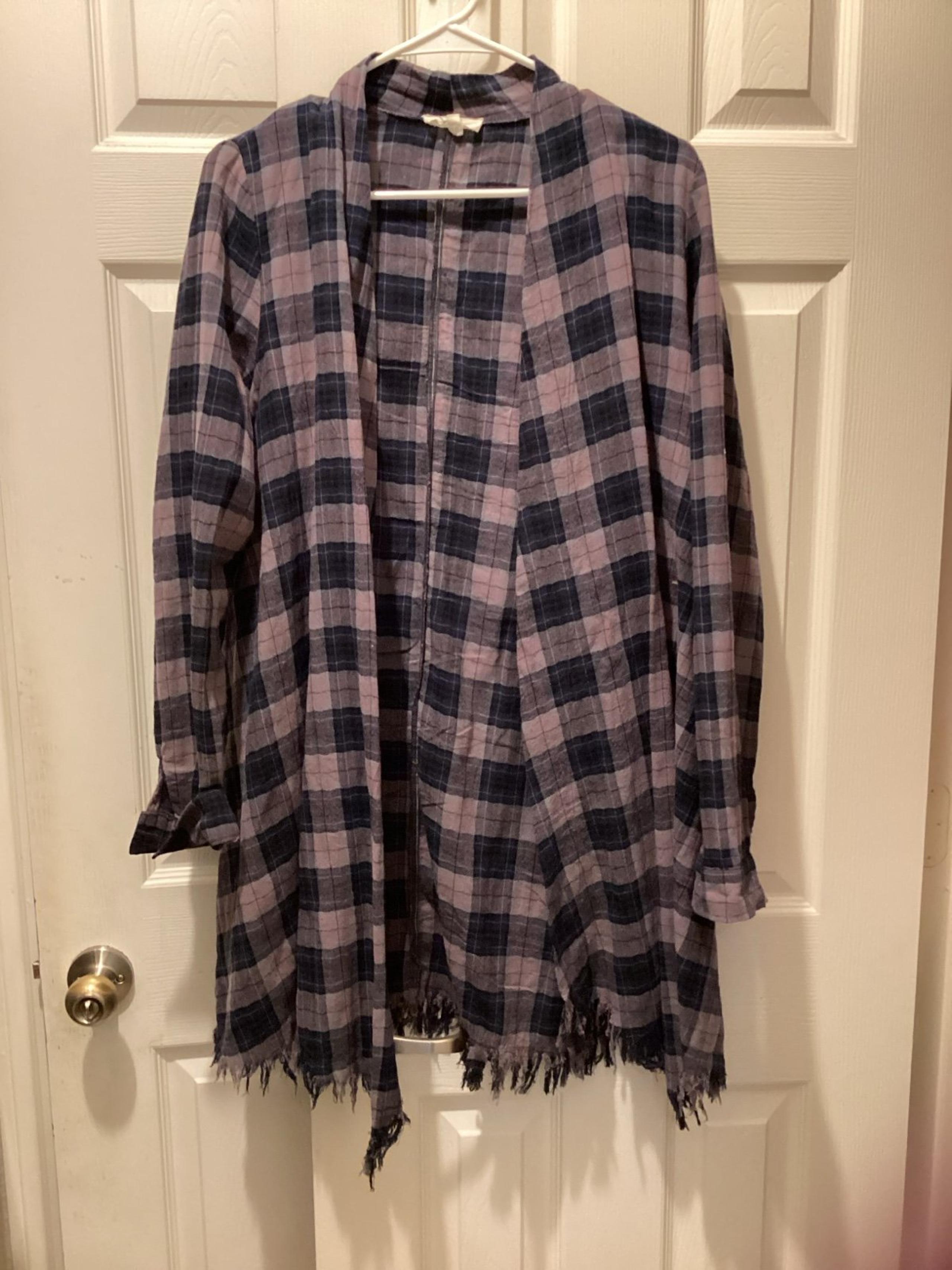 Flannel cardigan by EASEL size medium