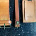 Louis Vuitton 3 pc luggage bag tag set. Strap poignet leather