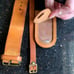 Louis Vuitton 3 pc luggage bag tag set. Strap poignet leather
