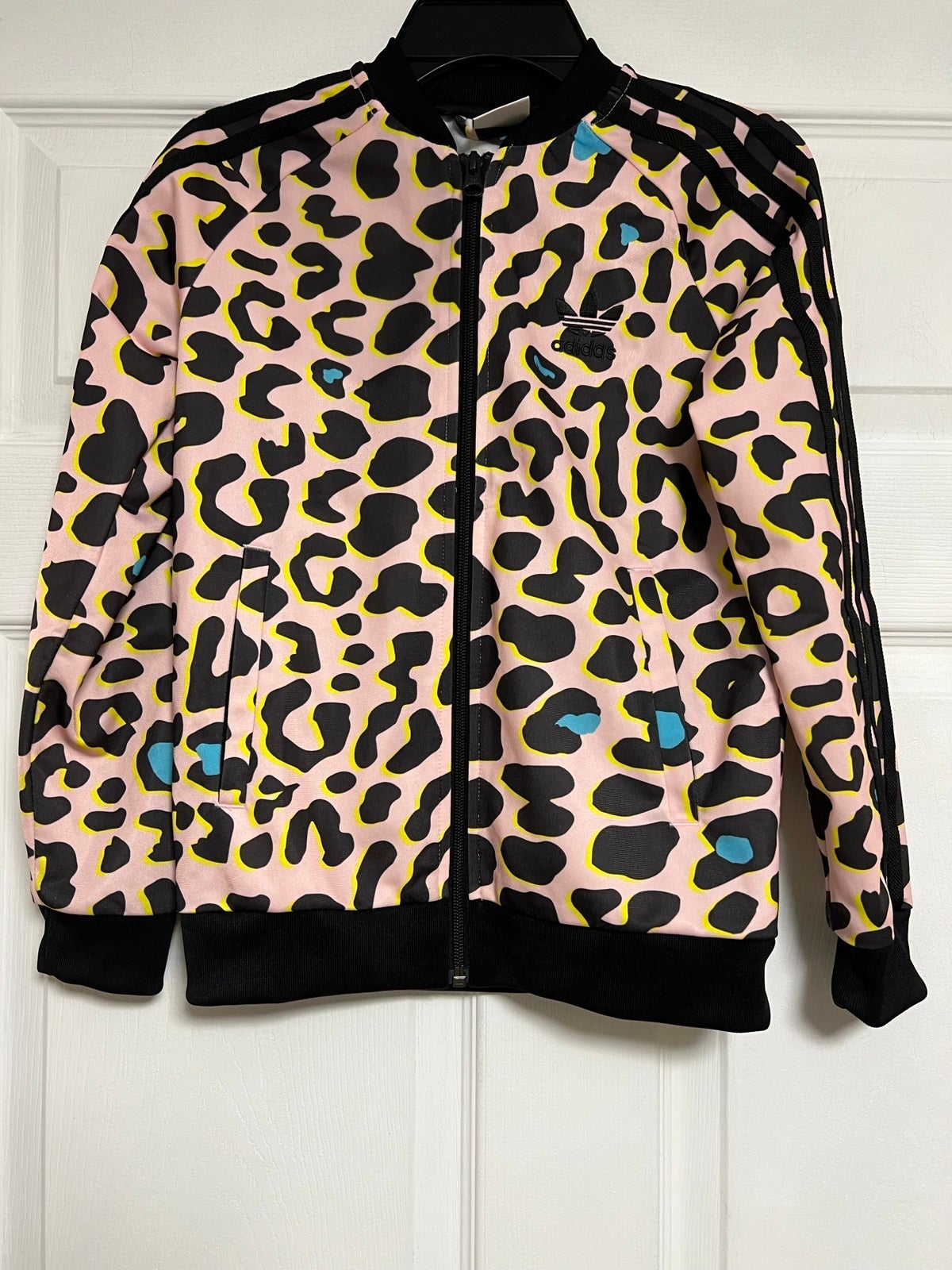 Adidas Originals Kids LZ Leopard Print SST Superstar Track Jacket Size 9-10Y.