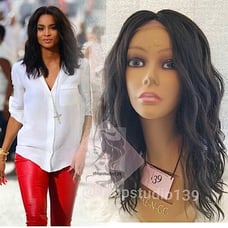 Human hair wavy lace front bob wig