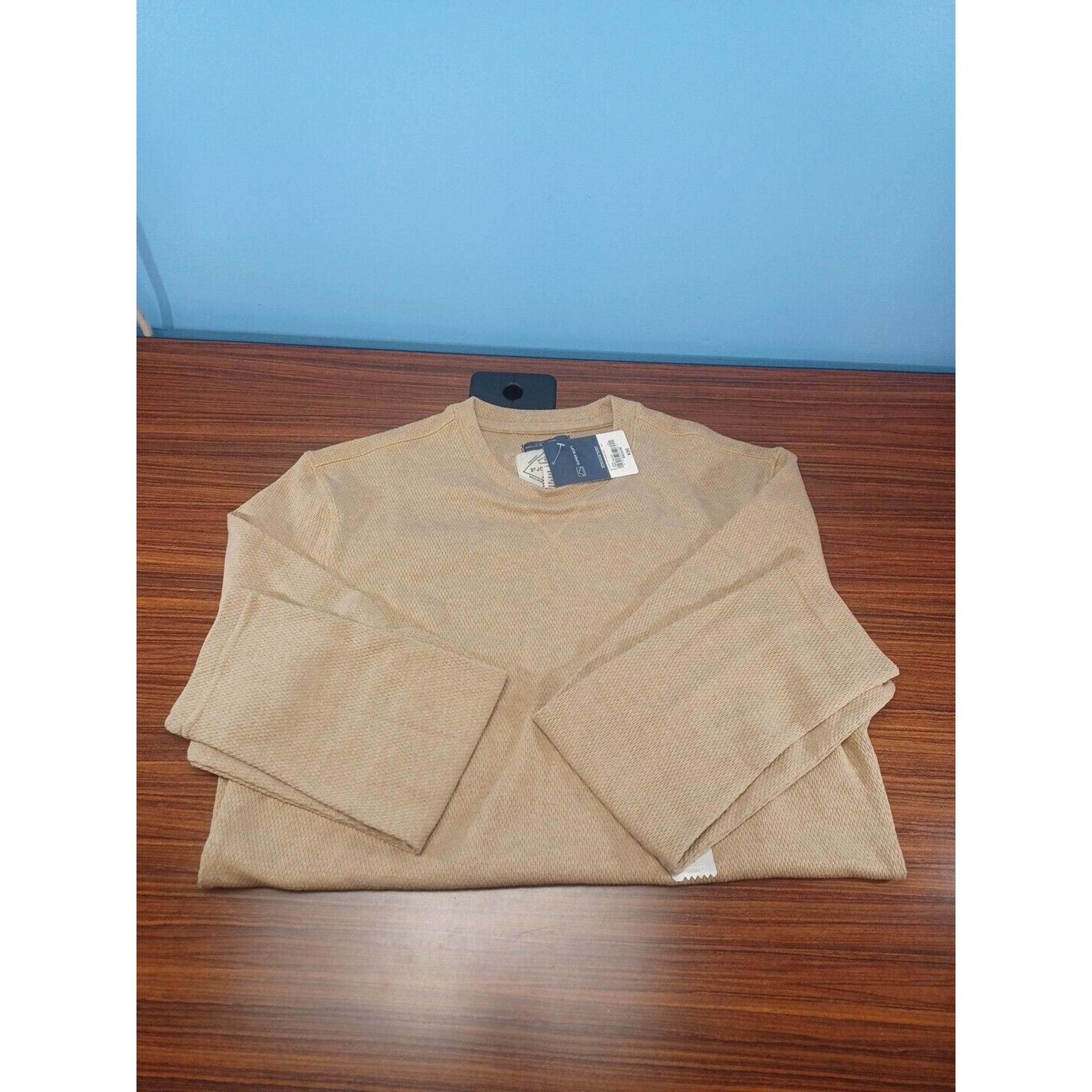 St. John's Bay Super Soft Pullover Casual Shirt Men's Size Medium NWT Beige