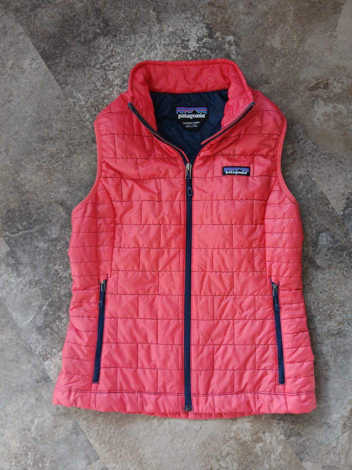 Patagonia Nano Puff coral pink vest (size small)
