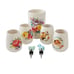 Pioneer Woman Stoneware Wine Set Sweet Rose 7P,Wine Chiller,Bottle Stoppers,Cups