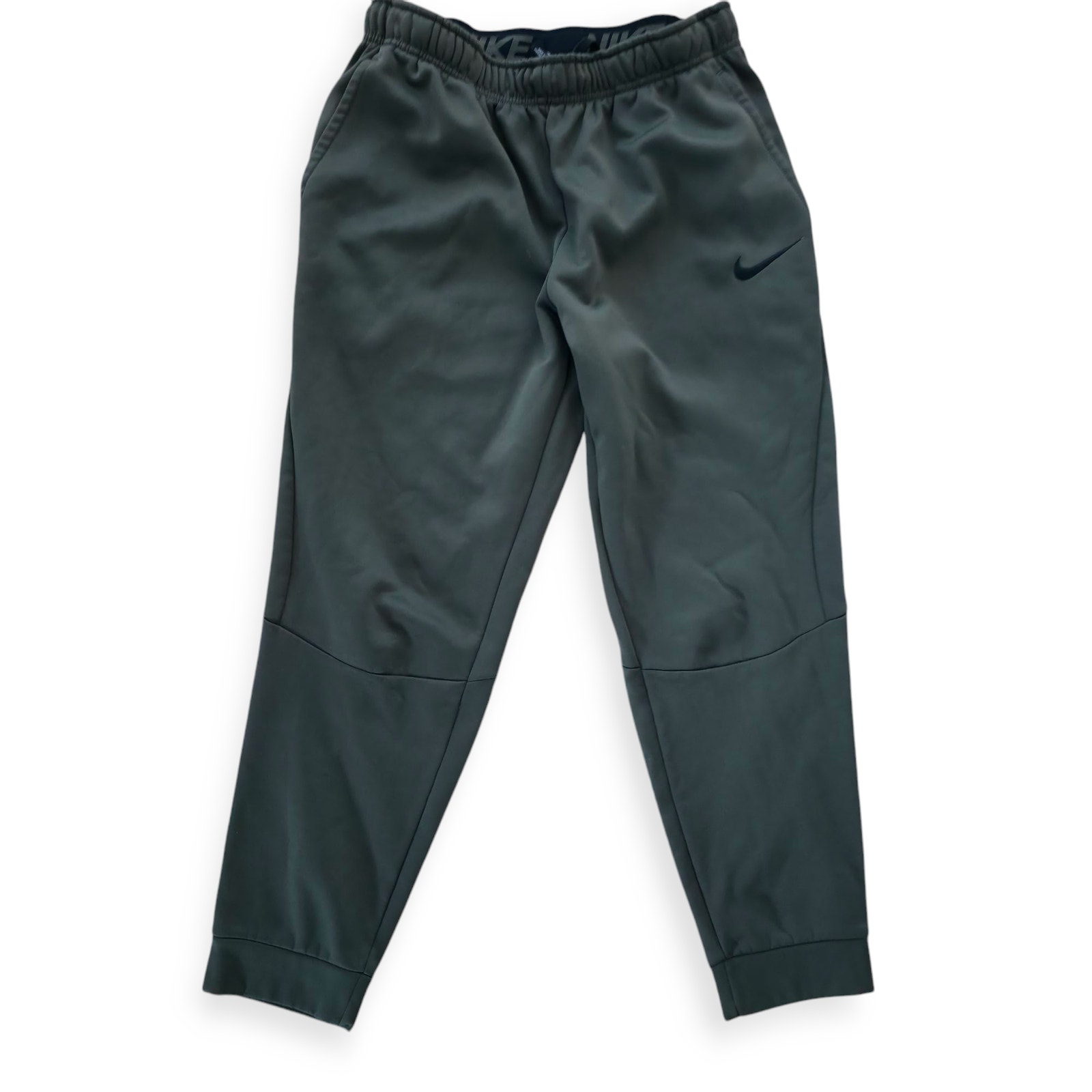 Nike Therma-Fit Fleece Lined Training Dark Green Tapered Pants Men Sz L