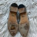 Michael Kors Collection Metallic Silver Leather Crackled Lace Up Loafers Sz 37.5