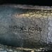 Michael Kors Collection Metallic Silver Leather Crackled Lace Up Loafers Sz 37.5