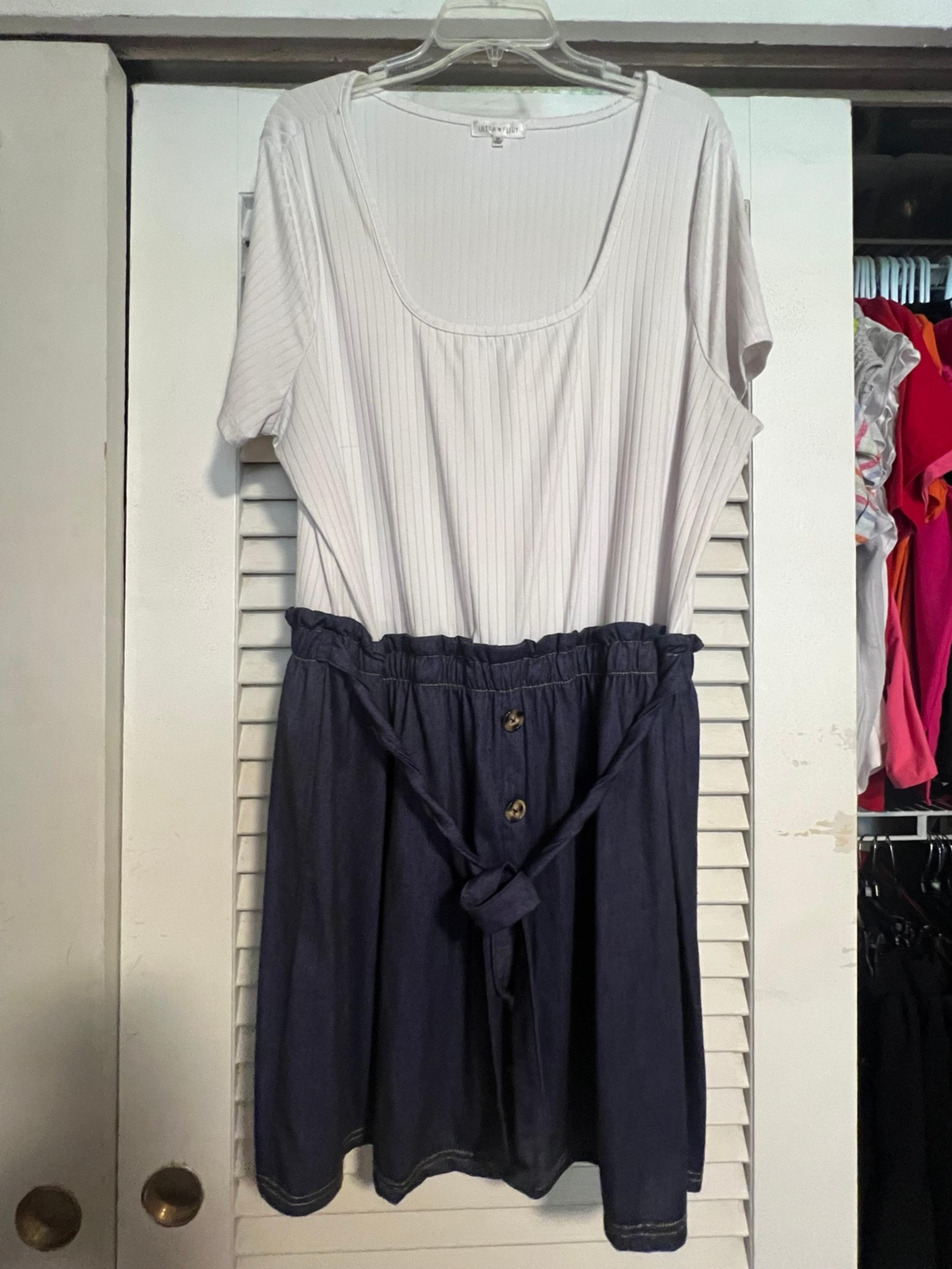 Ultra Flirt belted dress 3X