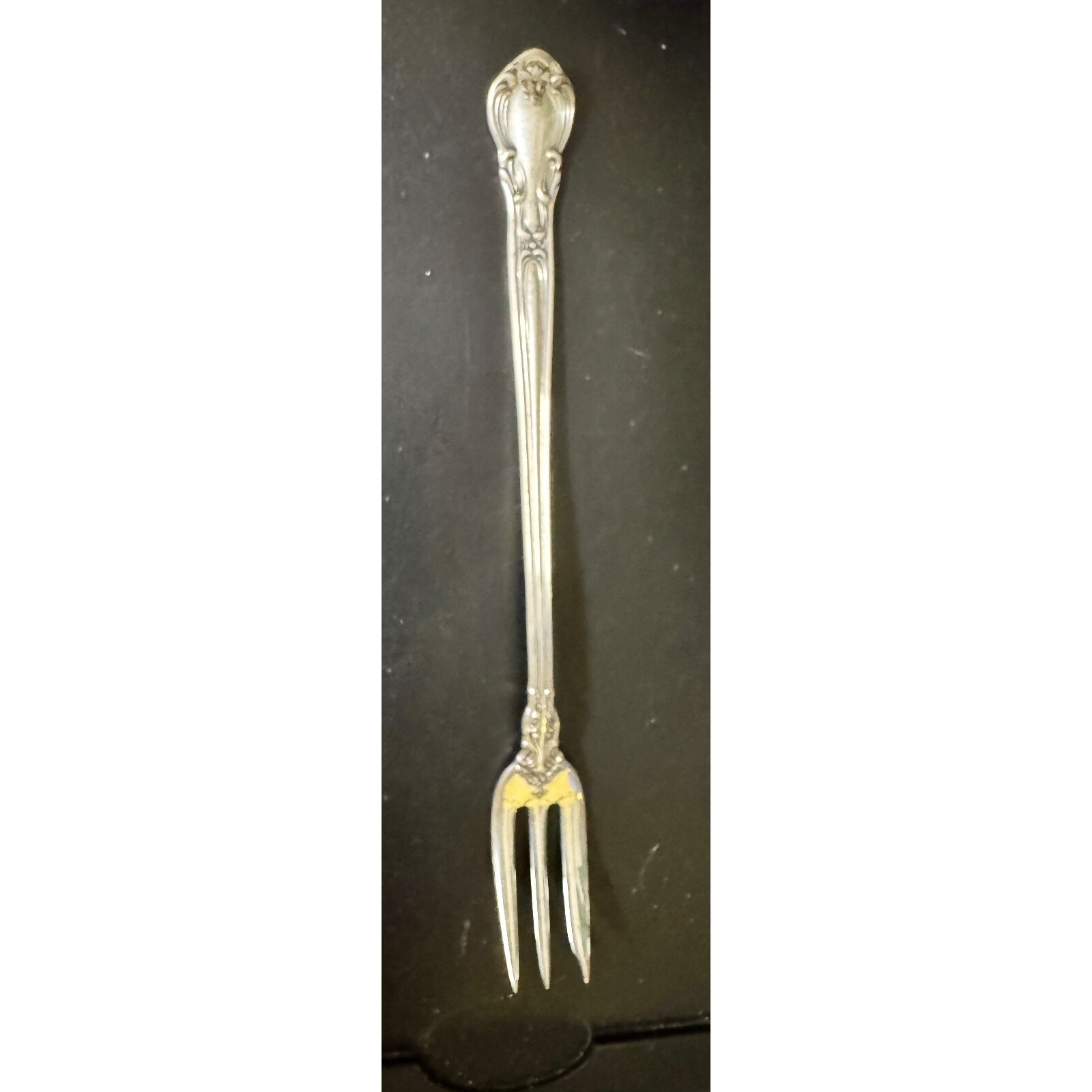 Gorham Sterling Chantilly Pickle Fork 14g Vintage 1895 Pattern 3-Tine Ornate