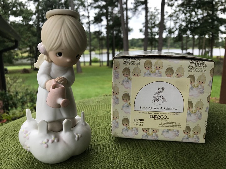 Precious Moments 1983 Figurine Sending You A Rainbow by Samuel J. Butcher