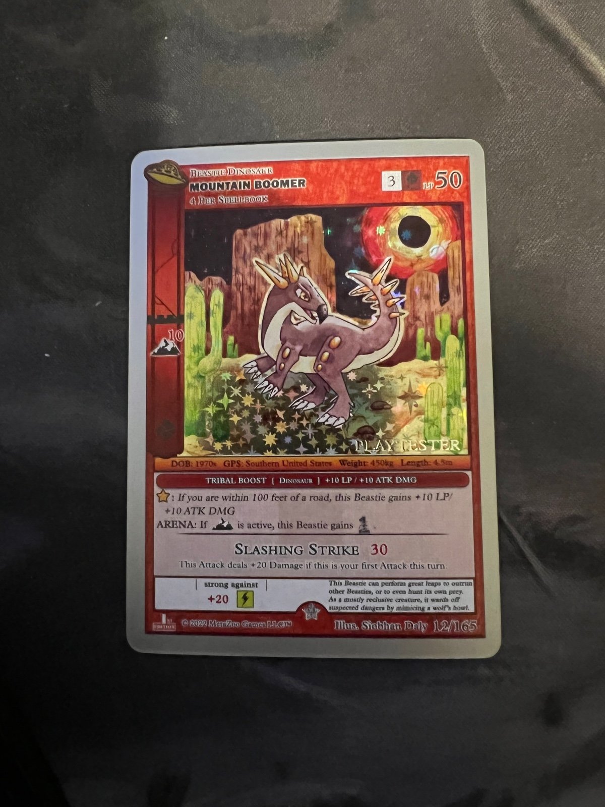 RARE Metazoo Mountain boomer play tester card ( sample )