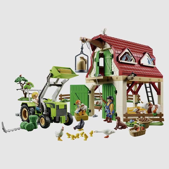 PLAYMOBIL Farm with Small Animals Action Figure Set, 204 Pieces