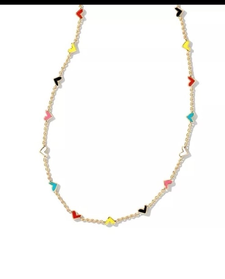 Kendra Scott Multicolor Heart Necklace