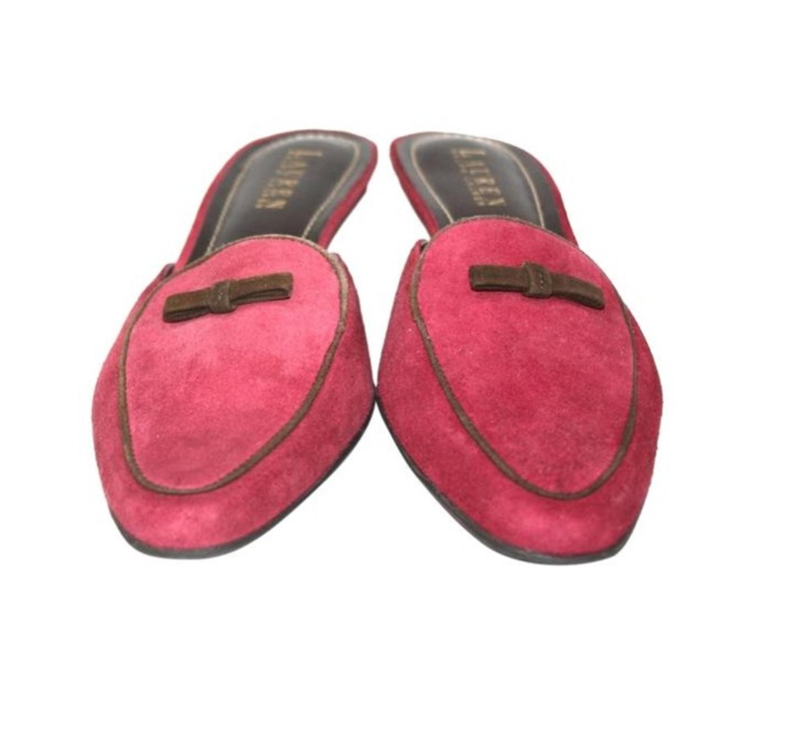 RALPH LAUREN SUEDE MULES SIZE 7