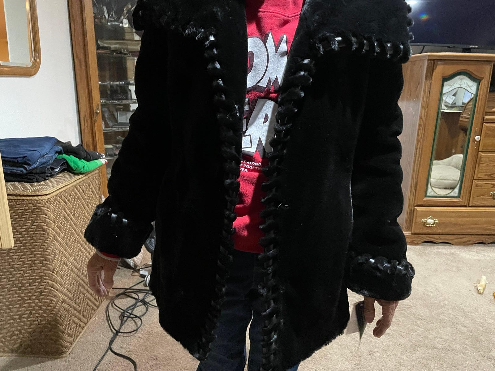 vintage faux fur coat