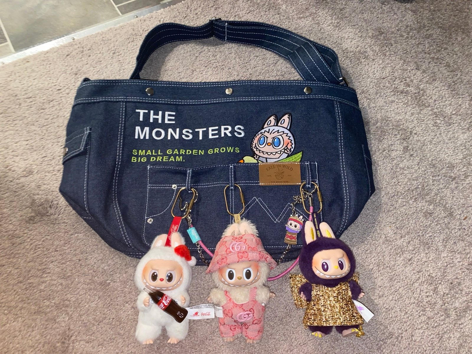 The Monsters Labubu PopMart Fall in Wild Messenger Bag