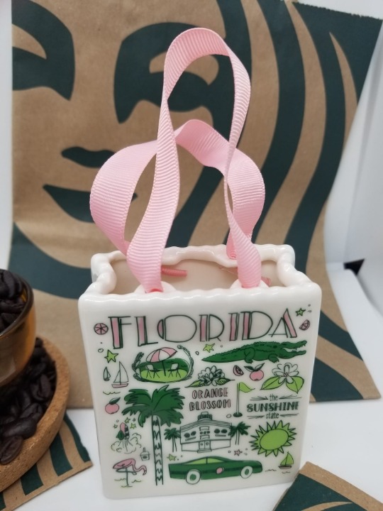 Starbucks Florida Ceramic Tote Ornament