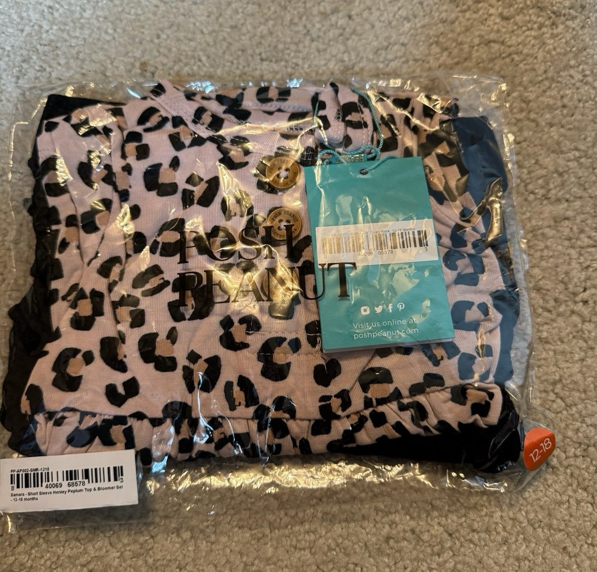 POSH PEANUT Samara peplum/bloomers set