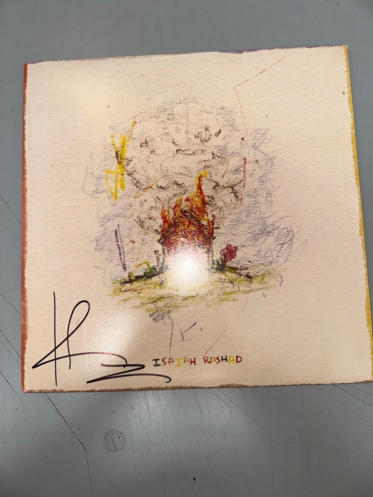The House Is Burning by Isaiah Rashad Vinyl Signed Autograph Never Played NM