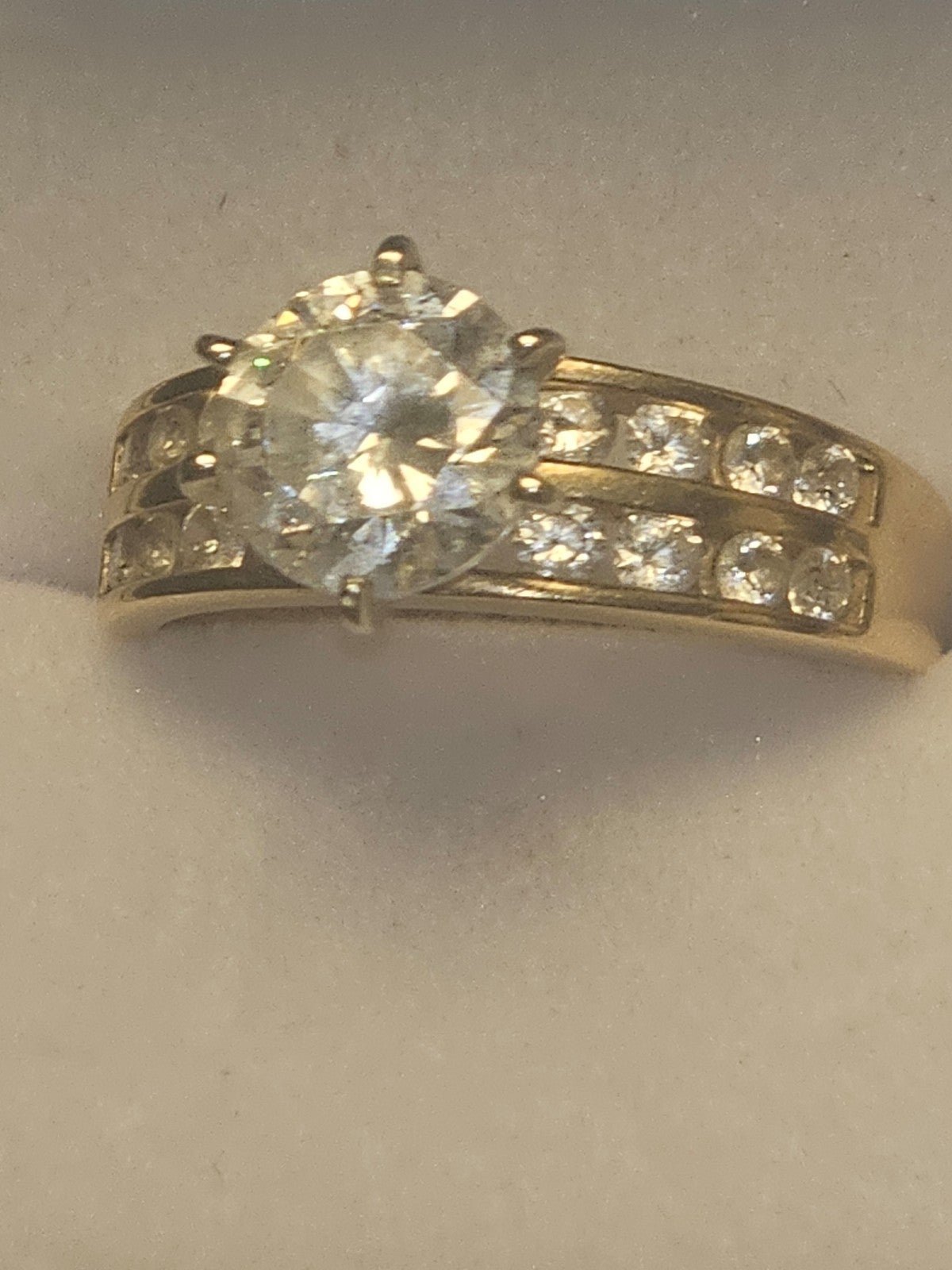 14K Yellow Gold Engagement Ring size 9. Solid gold.