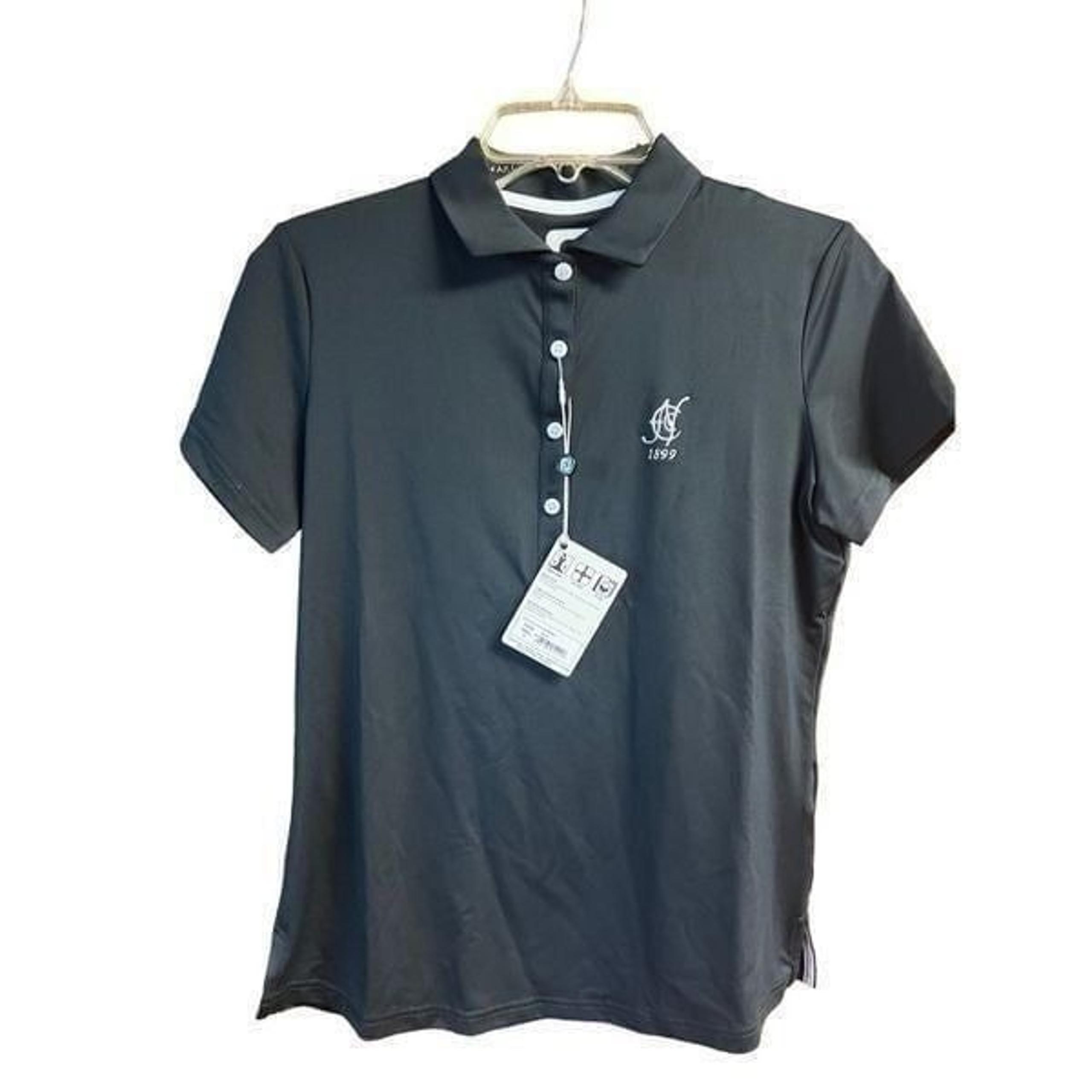 Foot Joy Womans Golf Polo Tee Sz S Black/White NWT