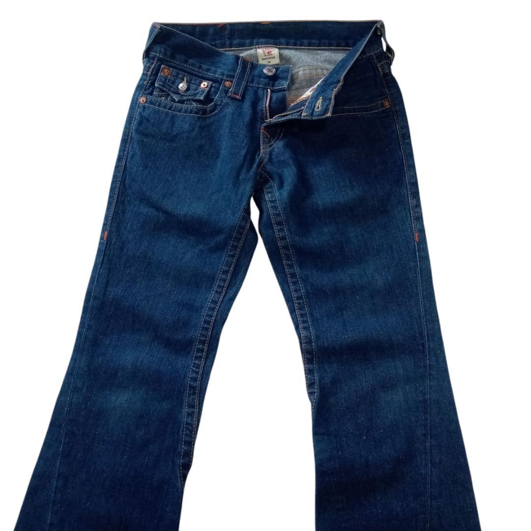 Good condition USA made True Religion JOEY bootcut denim pants size 28.