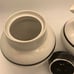 Vintage MCM J & G Meakin White with Black Band Creamer and Sugar Bowl Set