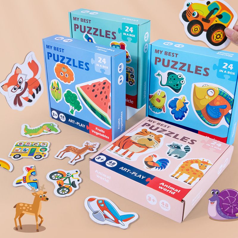 Baby jigsaw puzzle with two pieces for children