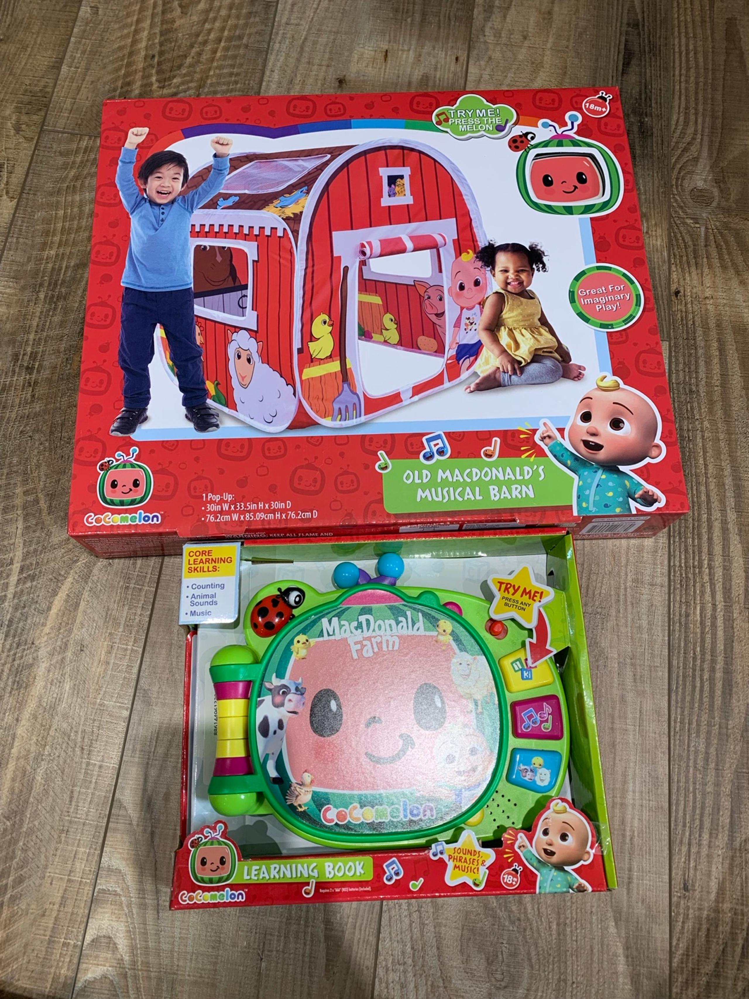 Coco melon old McDonald bundle- tent and learning book NEW