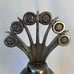 Montaage Vintage Brass Decanter Floral Ornamental Top! Made in India 2000