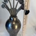 Montaage Vintage Brass Decanter Floral Ornamental Top! Made in India 2000