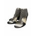 Vince Camuto 'Carenas' Heeled Fashion Black Beaded Sandals Gold Size 6.5W tribal