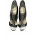 Vince Camuto 'Carenas' Heeled Fashion Black Beaded Sandals Gold Size 6.5W tribal