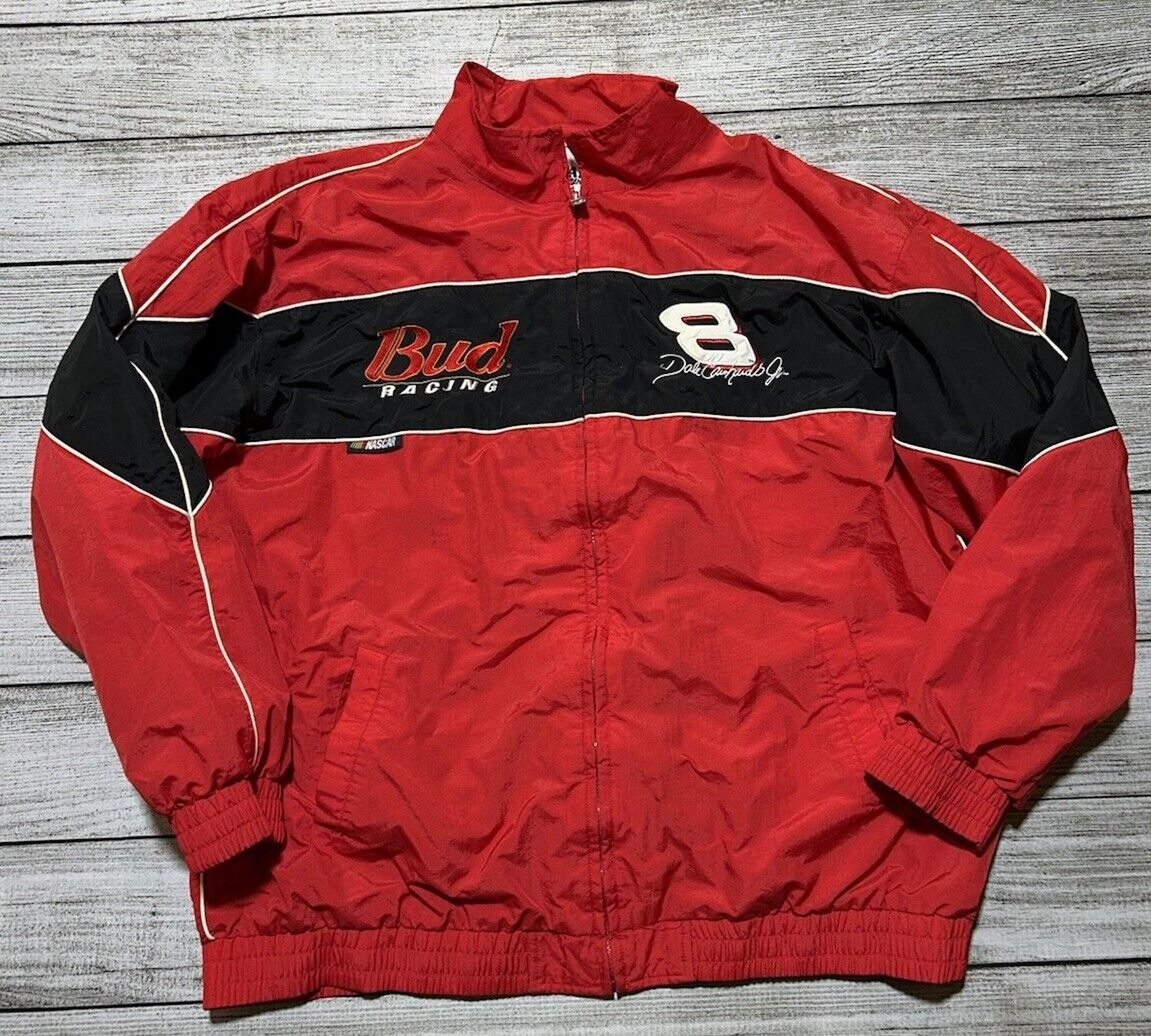 Dale Earnhardt Jr Bud Racing XXL Red Windbreaker Jacket Chase Authentics