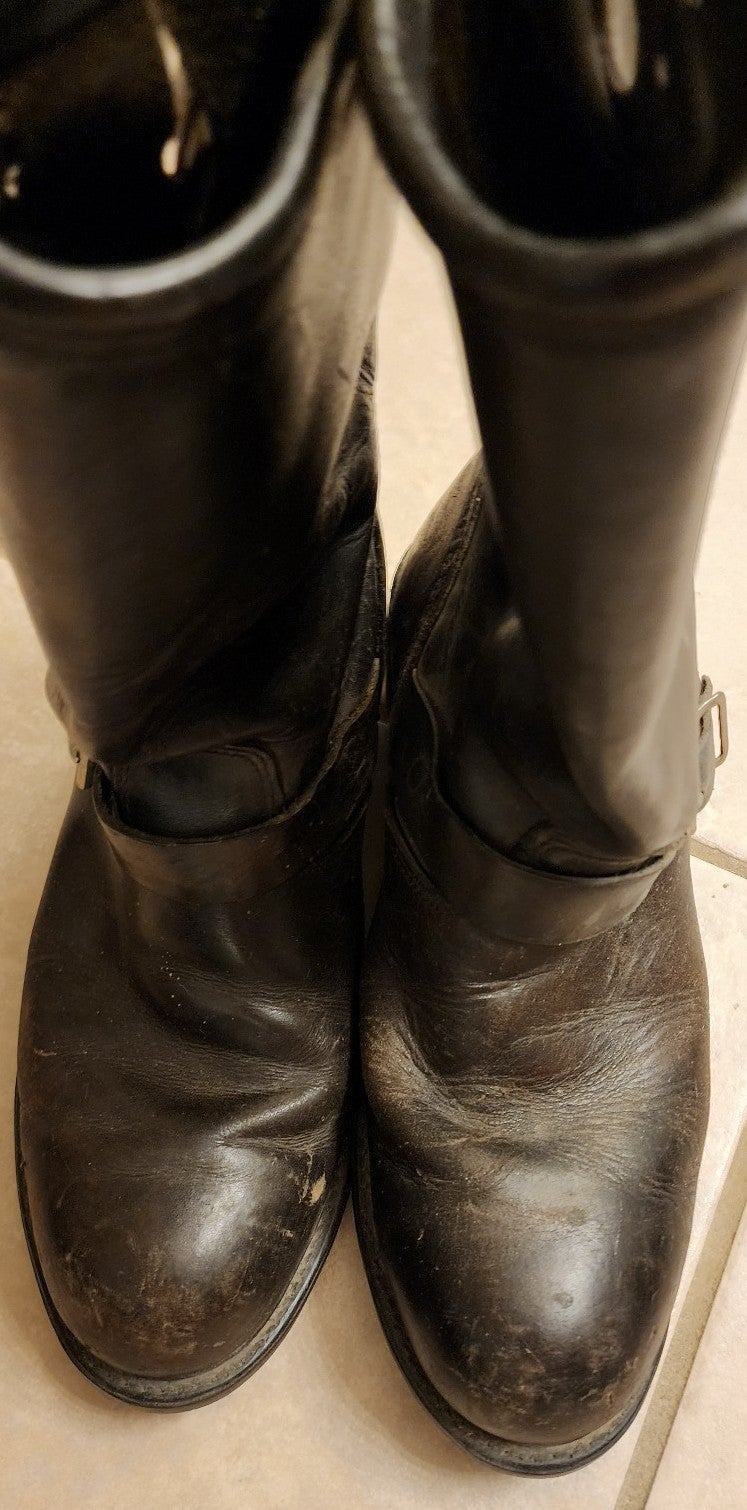 Vintage Harley-Davidson Motorcycle Boots Mens 10 Black Leather