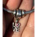 Authentic Pandora Moments Pave open Bangle bracelet with love Charm