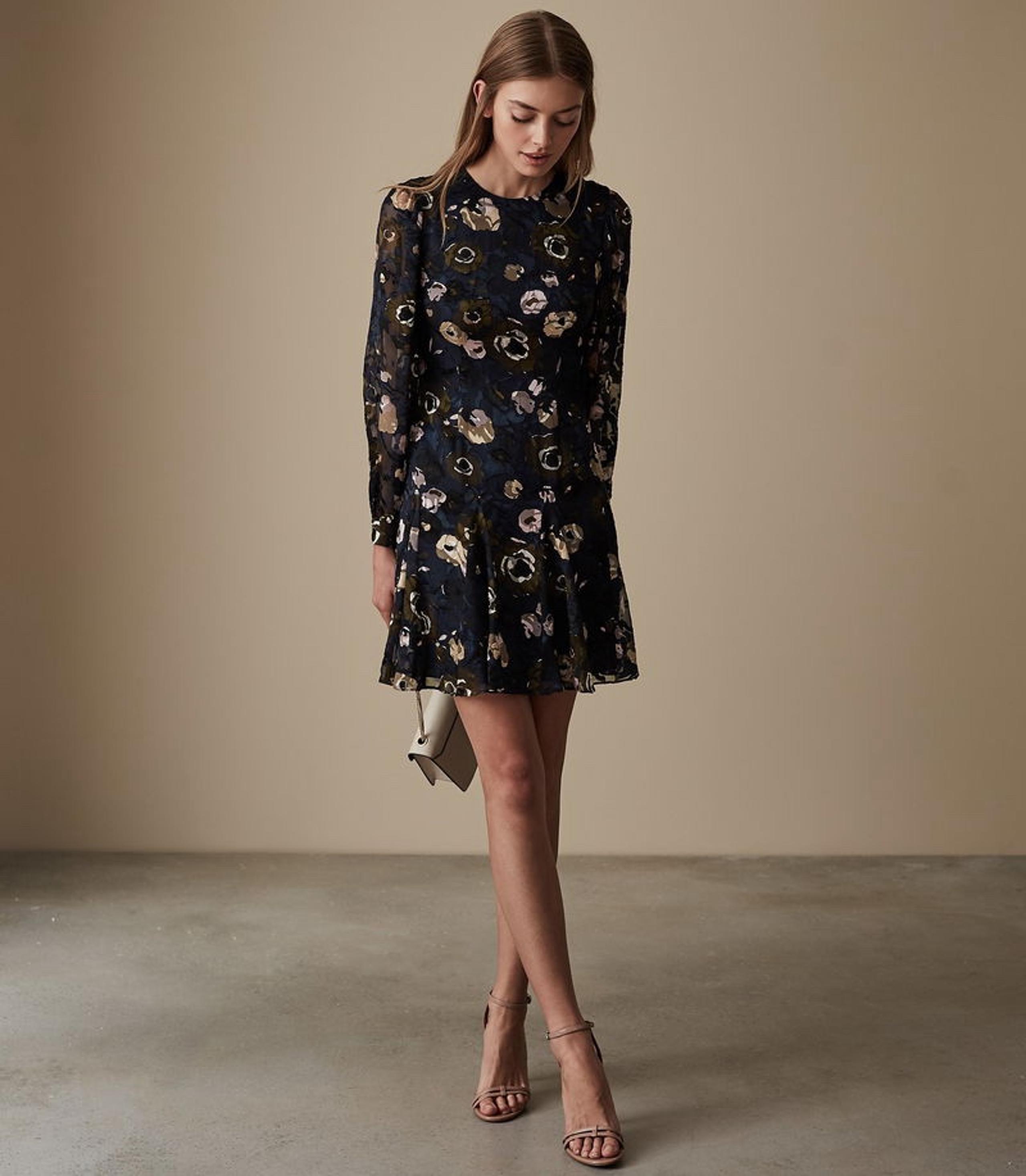 Reiss Allie Floral Burnout Dress