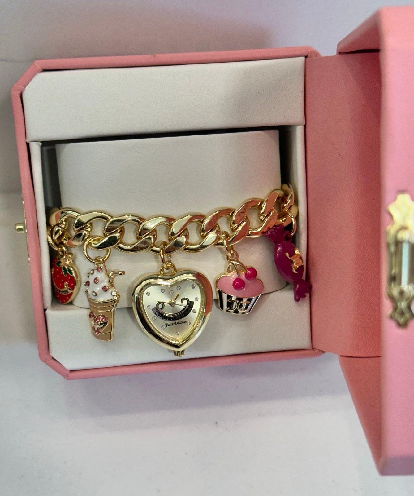 Juicy Couture Gold Watch Charm Bracelet