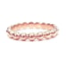 Natural 14k SOLID Rose Gold Beaded Ball Designer Lady's Ring Band 3MM