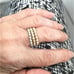 Natural 14k SOLID Rose Gold Beaded Ball Designer Lady's Ring Band 3MM